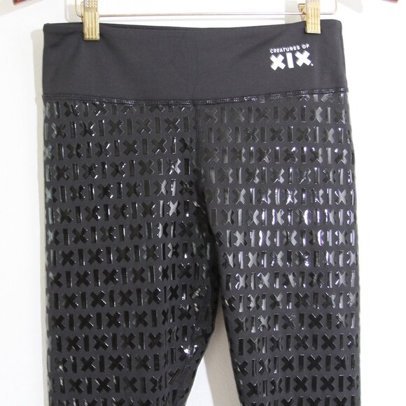 NWT Creatures of XIX Gecko Grip Leggings Black High Rise Stirrups Size Medium - Picture 4 of 11